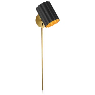 Maxim Primrose 30 3/4" High Black/gold Leaf 1-light Wall Sconce
