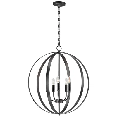 Maxim Provident 24" Wide Black 5-light Pendant