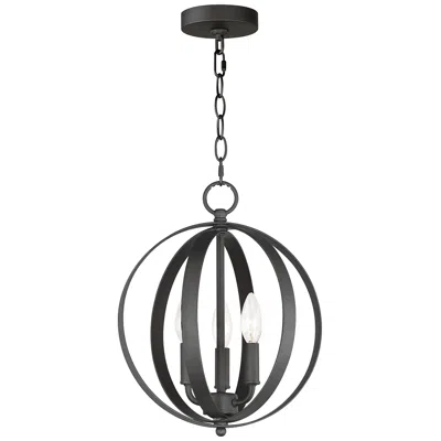Maxim Provident 3-light 12" Wide Black Pendant Light
