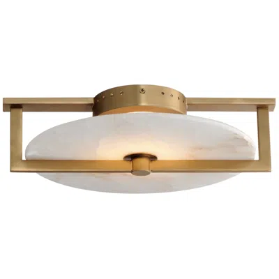 Maxim Quarry 12 1/4"w Natural Aged Brass Led Ceiling Light