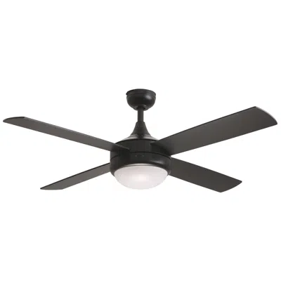 Maxim Quattro 52" Black 4-blade Fan W Led