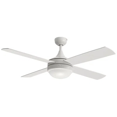 Maxim Quattro 52" Matte White 4-blade Fan W Led