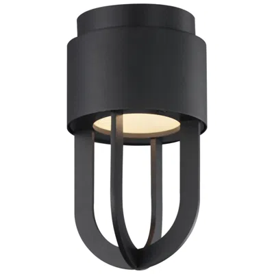 Maxim Quayside Vx 8" Black Outdoor Led Flush Mount