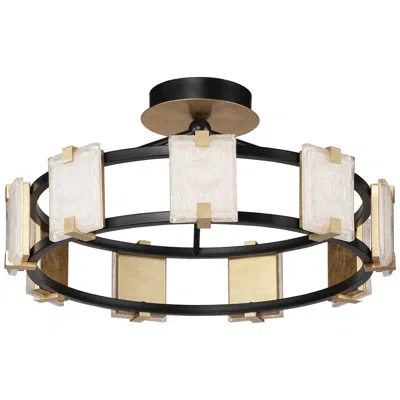 Maxim Radiant 26 3/4" Wide Black Gold Leaf Led Ceiling Light