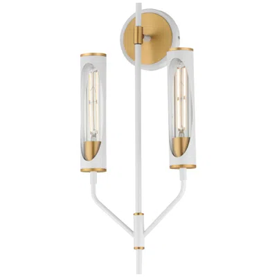 Maxim Regent 22 1/2" High Light Gray/brass 2-light Wall Sconce