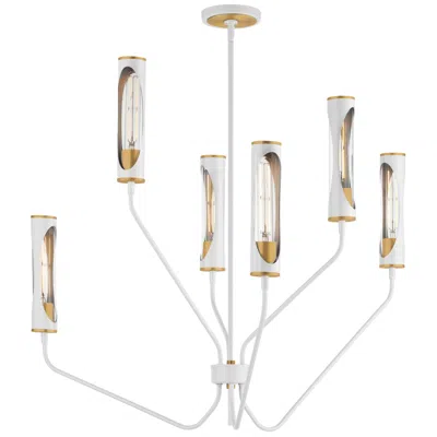 Maxim Regent 36" Wide Light French Gray/natural Aged Brass 6-light Pen