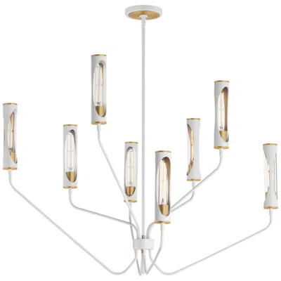 Maxim Regent 40" Light French Gray/natural Aged Brass 8-light Chandeli