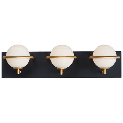 Maxim Revolve 20 1/4"w Black And Gold 3-light Led Bath Light