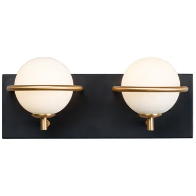 Maxim Revolve 2-light Led Bath Vanity - Black - Gold
