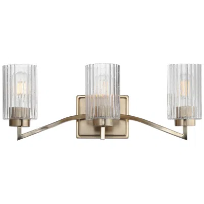 Maxim Rigata 22 3/4" Satin Champagne 3-light Bath Vanity