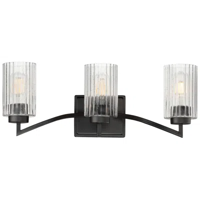 Maxim Rigata 22 3/4" Wide Black 3-light Bath Vanity