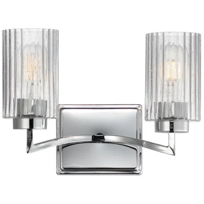 Maxim Rigata 9 1/4" High Polished Nickel 2-light Wall Sconce