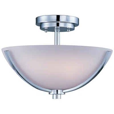 Maxim Rocco 3-light 14" Wide Polished Chrome Semi-flush Mount