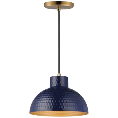 Maxim Rockport 10" Glossy Navy Aged Brass 1-light Pendant