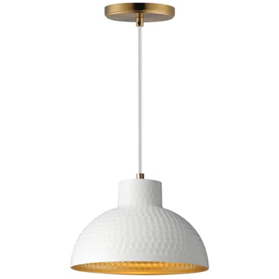 Maxim Rockport 10" White/natural Aged Brass 1-light Pendant