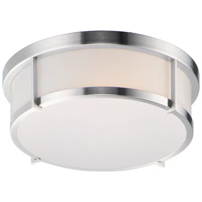 Maxim Rogue 13" Wide Satin Nickel Led Ceiling Light