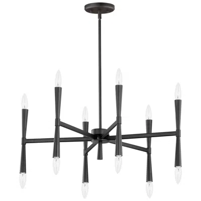Maxim Rome 12 Light 29.25" Wide Black Chandelier