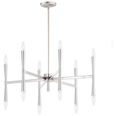 Maxim Rome 12 Light 29.25" Wide Satin Nickel Chandelier