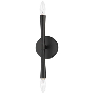 Maxim Rome 13 1/2" High Black 2-light Wall Sconce