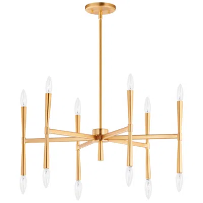 Maxim Rome 29 1/4" Wide Satin Brass 12-light Chandelier