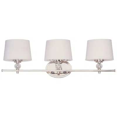 Maxim Rondo 26 1/4" Wide Polished Nickel 3-light Bath Light