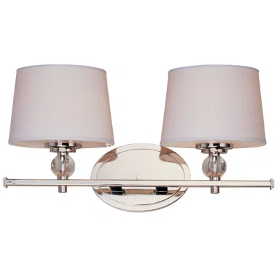 Maxim Rondo 8 1/4" High Polished Nickel 2-light Wall Sconce
