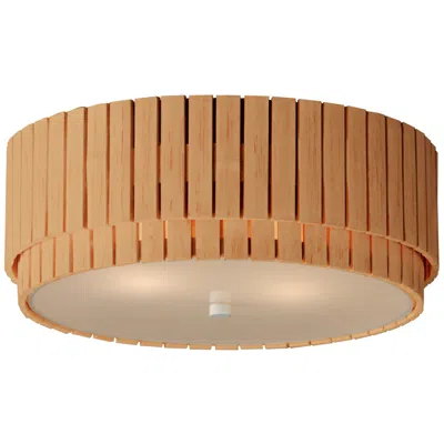 Maxim Satori 16" Wide Natural/brass 2-light Flush Mount