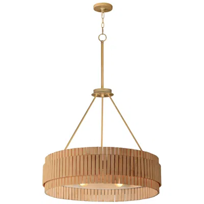 Maxim Satori 30 3/4" Wide Natural/brass 6-light Chandelier