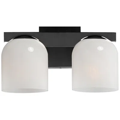 Maxim Scoop 13 1/2" Wide Black 2-light Bath Vanity