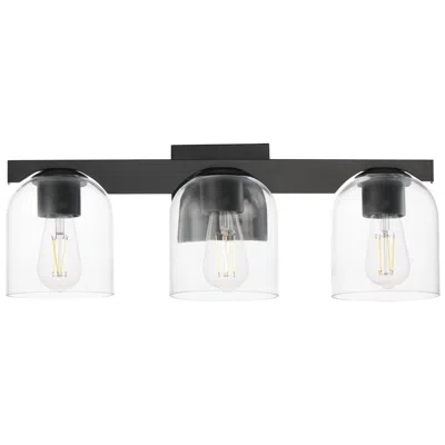 Maxim Scoop 21 1/2" Wide Black 3-light Bath Light