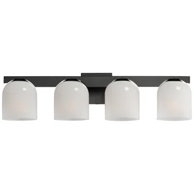 Maxim Scoop 29 1/2" Wide Black 4-light Bath Vanity