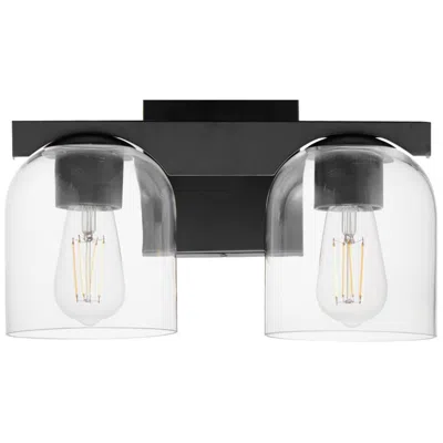 Maxim Scoop 2-light Bath Vanity Black