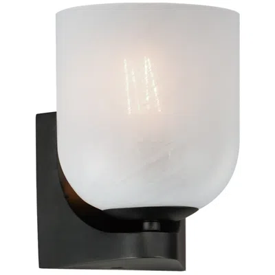 Maxim Scoop 7 1/4" High Black 1-light Bath Vanity