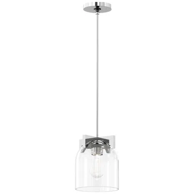 Maxim Scoop 8" Wide Clear/polished Chrome 1-light Pendant/flush Mount