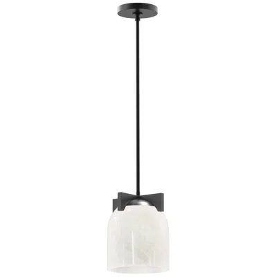 Maxim Scoop 8" Wide Marble/black 1-light Pendant/flush Mount