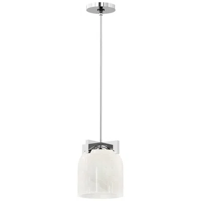 Maxim Scoop 8" Wide Marble/polished Chrome 1-light Pendant/flush Mount