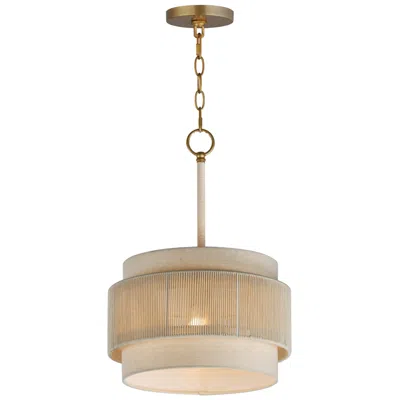 Maxim Seacliff 14"w Natural Aged Brass Drum Pendant Light