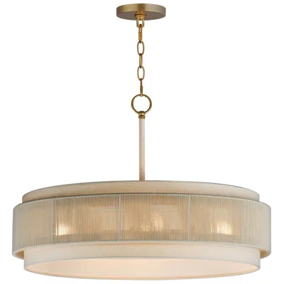 Maxim Seacliff 28" Wide Natural Aged Brass 4-light Pendant