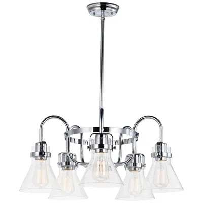 Maxim Seafarer 23 3/4" Wide Polish Chrome 5-light Chandelier