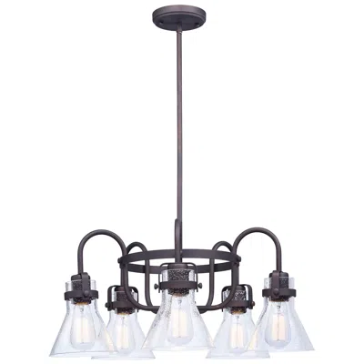 Maxim Seafarer 23 3/4"w Oil-rubbed Bronze 5-light Chandelier