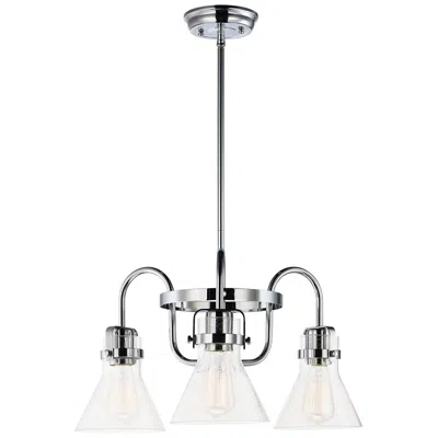 Maxim Seafarer 3 Light 21.5" Wide Polished Chrome Chandelier