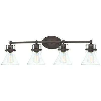 Maxim Seafarer 33" Wide Oil-rubbed Bronze 4-light Bath Light