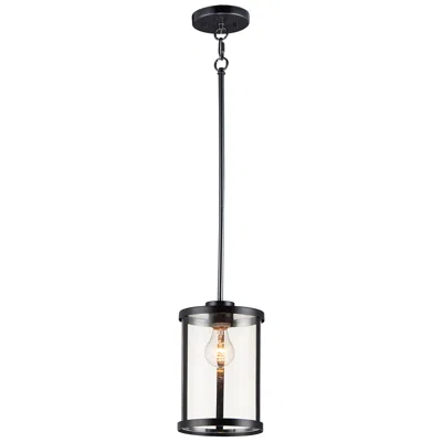 Maxim Sentinel 1-light 6.75" Wide Black Pendant Light