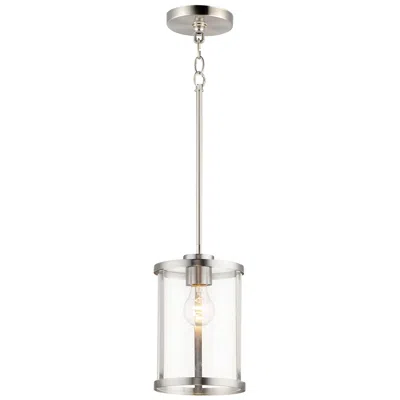 Maxim Sentinel 1-light 6.75" Wide Satin Nickel Pendant Light