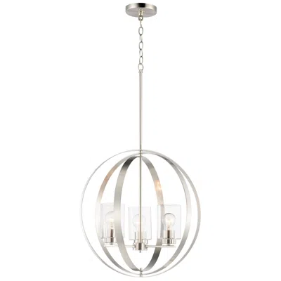 Maxim Sentinel 20 3/4" Wide Satin Nickel 3-light Pendant