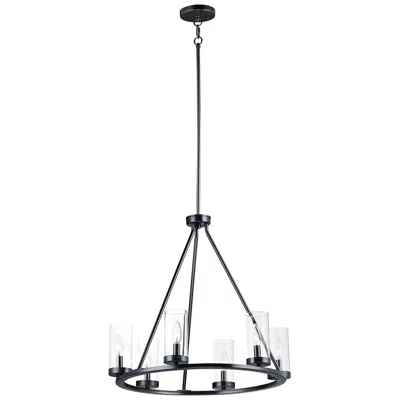 Maxim Sentinel 6-light 24" Wide Black Chandelier