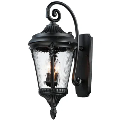 Maxim Sentry 3-light Outdoor Wall Sconce - Black