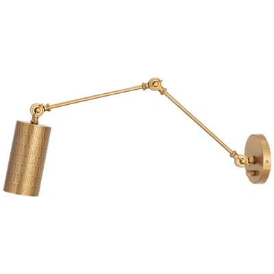 Maxim Shaka 13" High Weathered Brass 1-light Swing Arm Wall Sconce