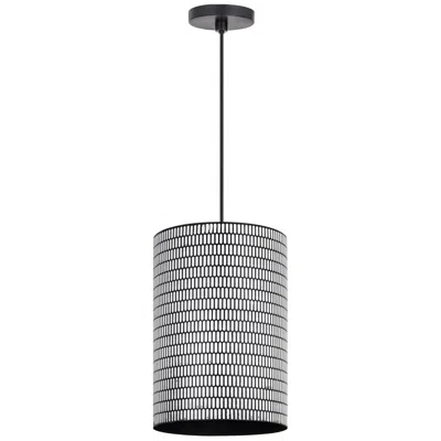 Maxim Shaka 14" Wide Black/white 1-light Pendant