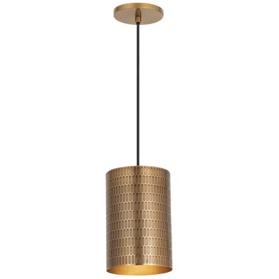 Maxim Shaka 8" Wide Weathered Brass 1-light Mini Pendant